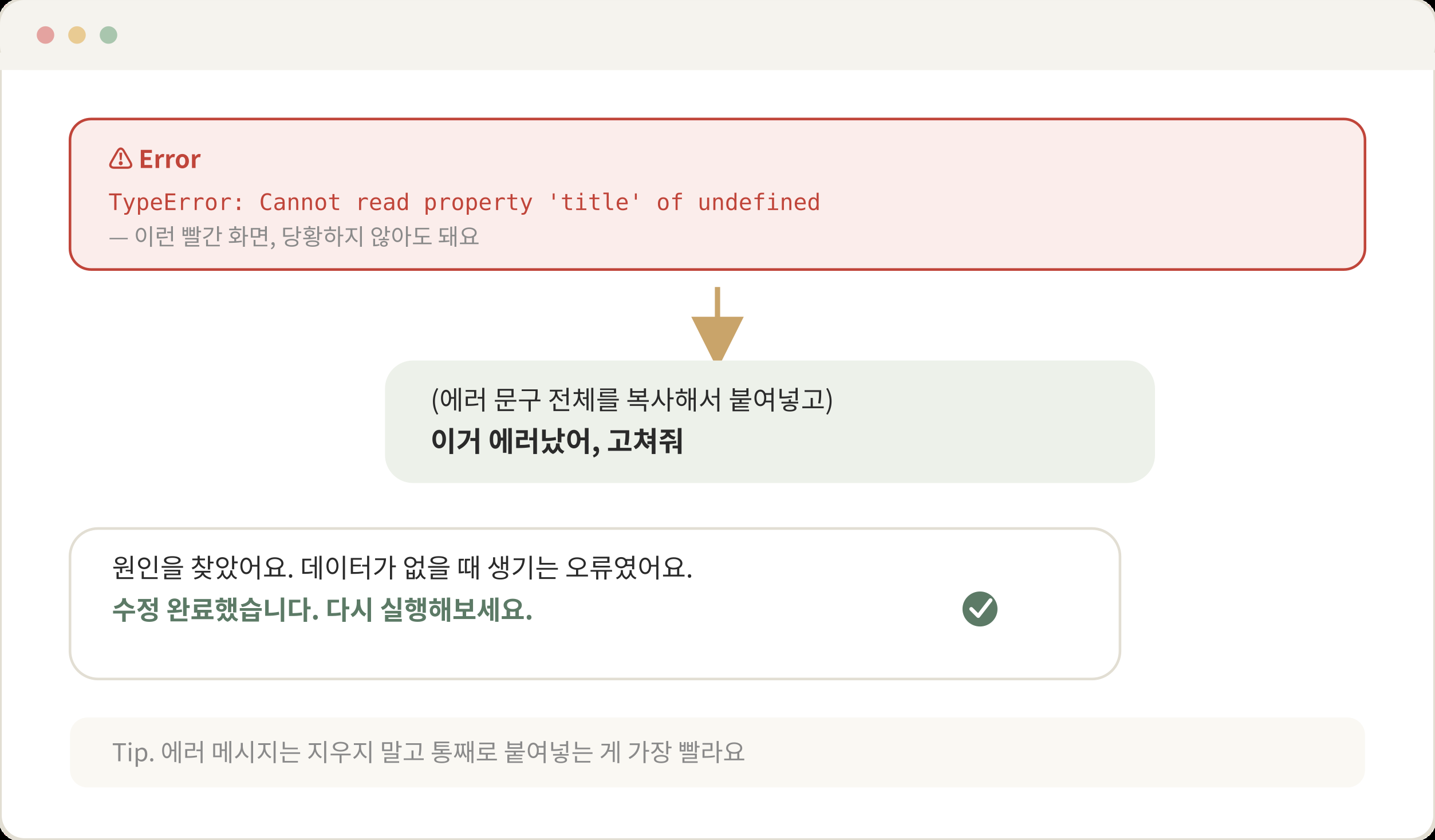 에러 대응 흐름 예시
